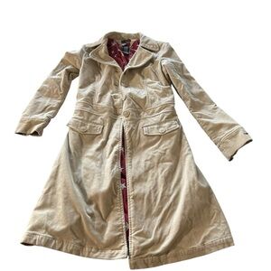 Tommy Hilfiger Beige Trench Coat with Red Lining